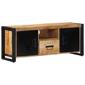 TV skříňka 100x30x40 cm masivní hrubé mangovníkové dřevo - obrázek 10