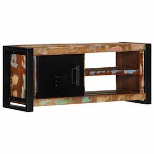 TV skříňka 80x30x35 cm masivní regenerované dřevo - obrázek 12