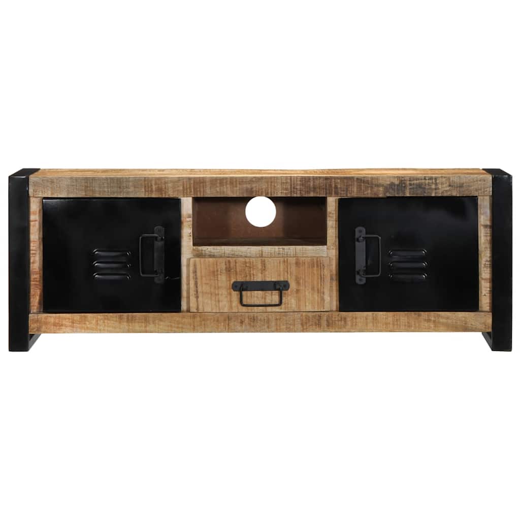 vidaXL Tv-meubel 100x30x35 cm massief ruw mangohout afbeelding