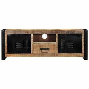 TV skříňka 100x30x35 cm masivní hrubý mangovník - obrázek 2