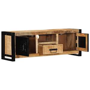 TV skříňka 100x30x35 cm masivní hrubý mangovník - obrázek 12
