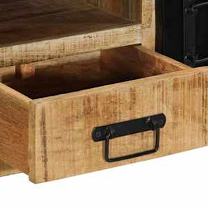 TV skříňka 100x30x35 cm masivní hrubý mangovník - obrázek 6