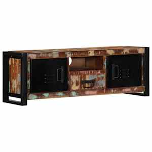 TV skříňka 100x30x35 cm masivní recyklované dřevo - obrázek 12