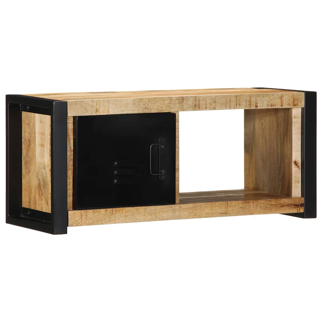 vidaXL TV-Schrank 80x30x35 cm Raues Massivholz Mango