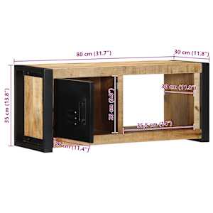 TV skříňka 80x30x35 cm masivní hrubý mangovník - obrázek 10