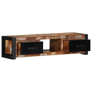 TV skříňka 100x30x25 cm masivní recyklované dřevo - obrázek 2
