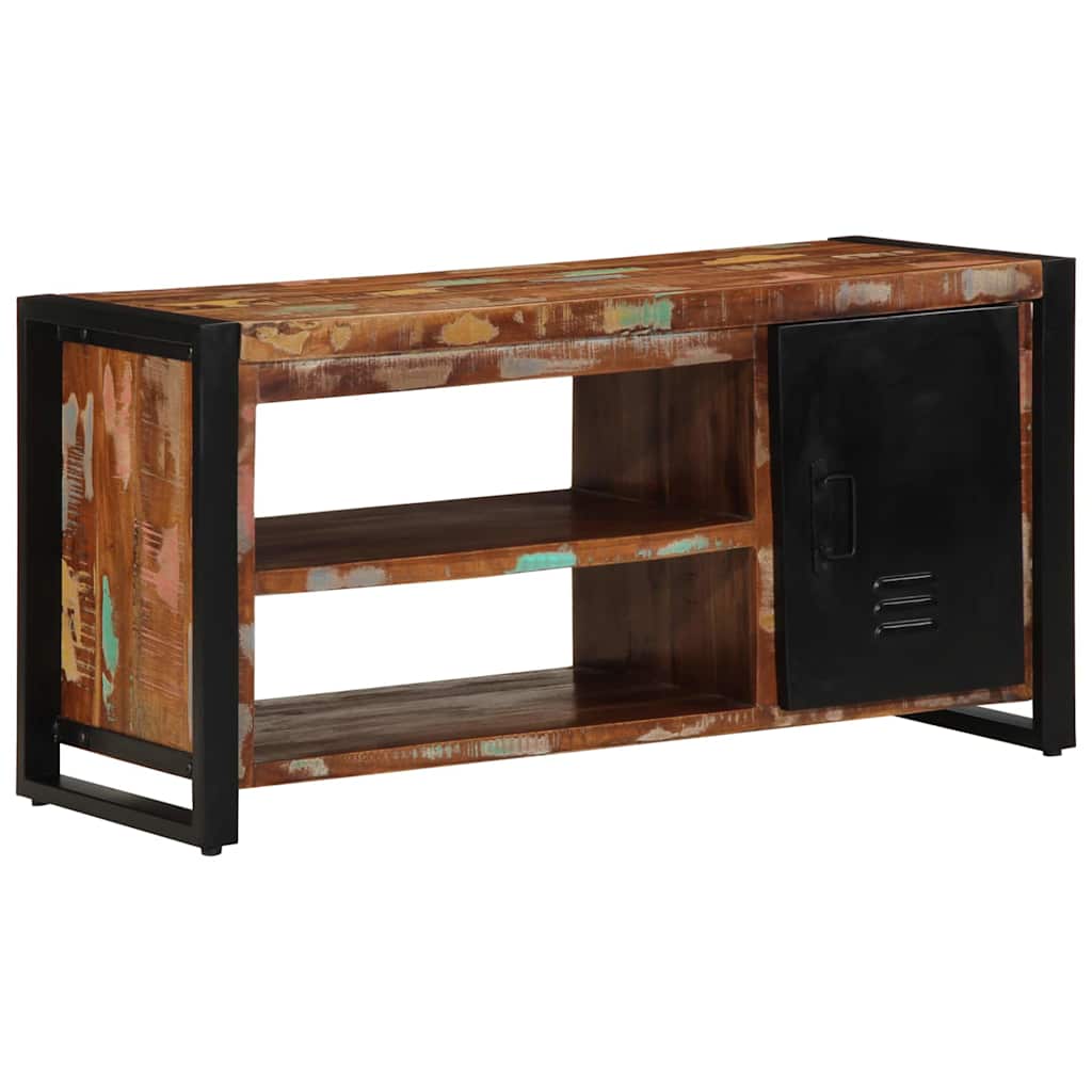 Banco para zapatos Multicolor 100x40x50 cm Madera recuperada