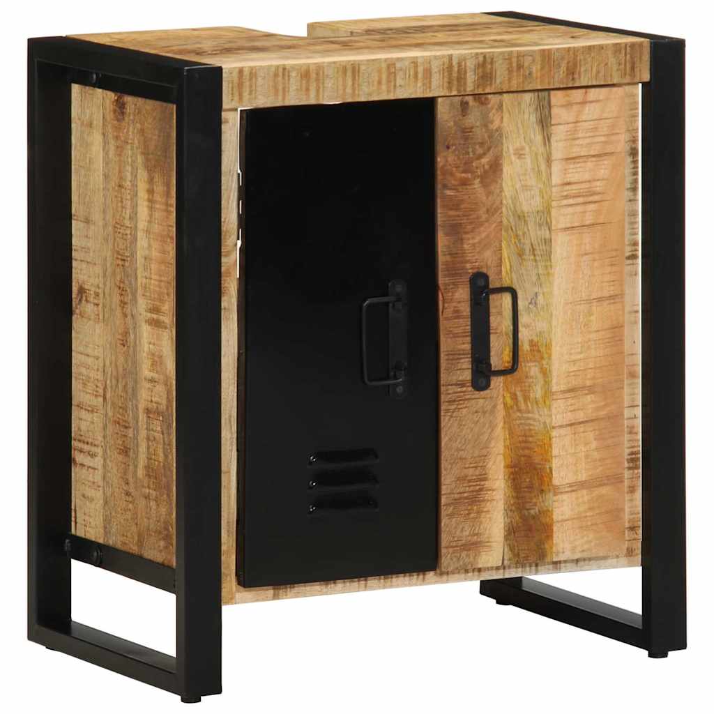 Badeværelsesskab 55x35x60 cm Massivt Træ Groft Mango