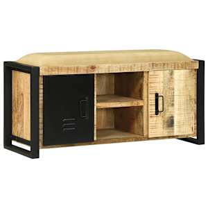 Lavice skříň Hnědá 100 x 35 x 50 cm Masivní magnovníkové dřevo - obrázek 2