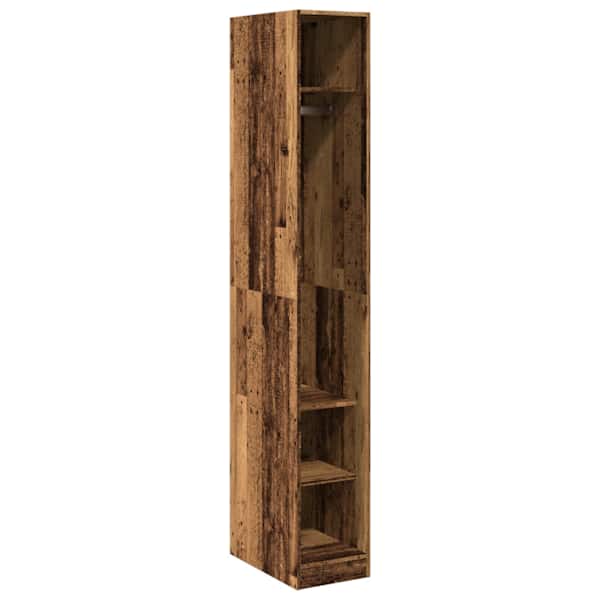 vidaXL garderoob vana puidu 30x50x200 cm tehispuit