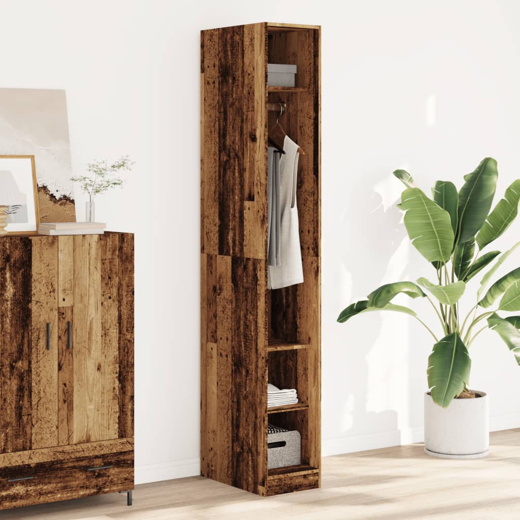 vidaXL Kleiderschrank Altholz-Optik 30x50x200 cm Holzwerkstoff