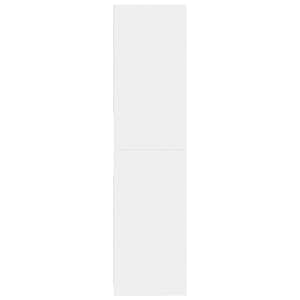 Šatní skříň bílá 80 x 50 x 200 cm kompozitní dřevo - obrázek 5