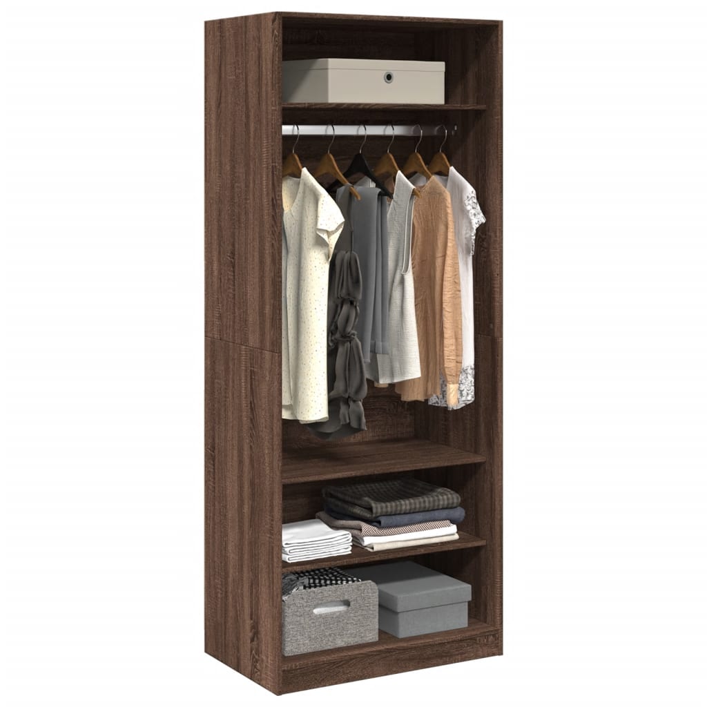 vidaXL Garde-robe chêne marron 80x50x200 cm bois d'ingénierie