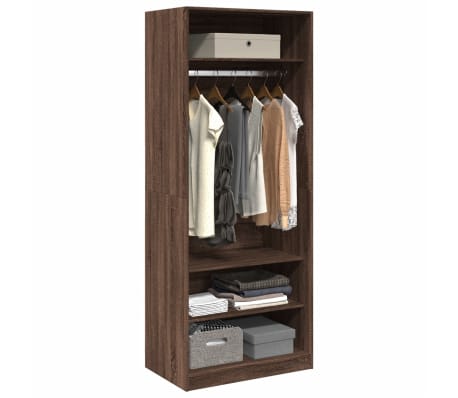 vidaXL Garde-robe chêne marron 80x50x200 cm bois d'ingénierie