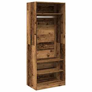 Šatní skříň old wood 80 x 50 x 200 cm kompozitní dřevo - obrázek 2
