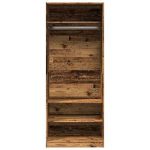 Šatní skříň old wood 80 x 50 x 200 cm kompozitní dřevo - obrázek 4