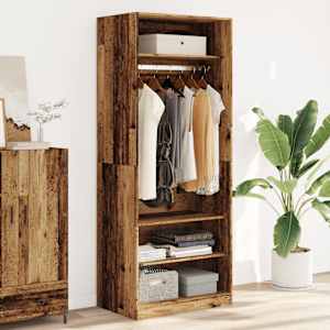 Šatní skříň old wood 80 x 50 x 200 cm kompozitní dřevo - obrázek 1