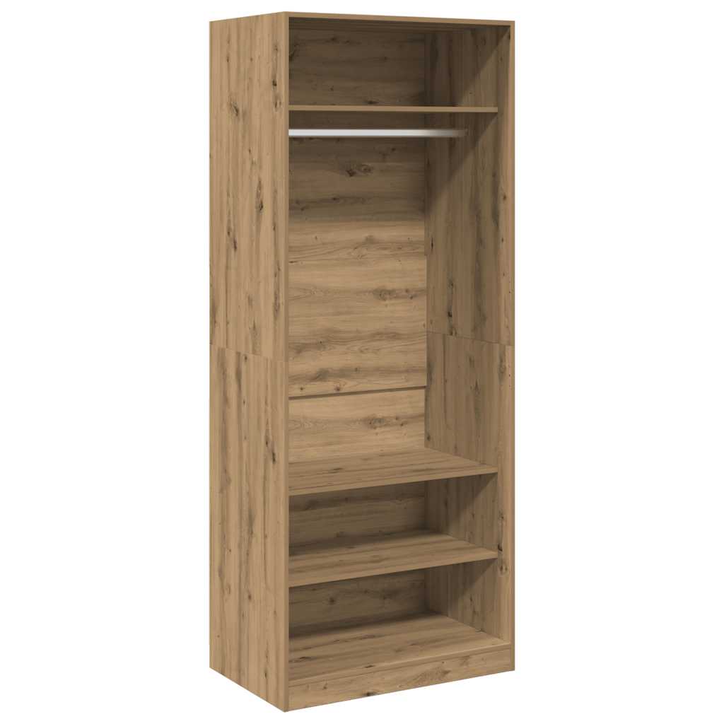 vidaXL Šatní skříň dub artisan 80 x 50 x 200 cm kompozitní dřevo