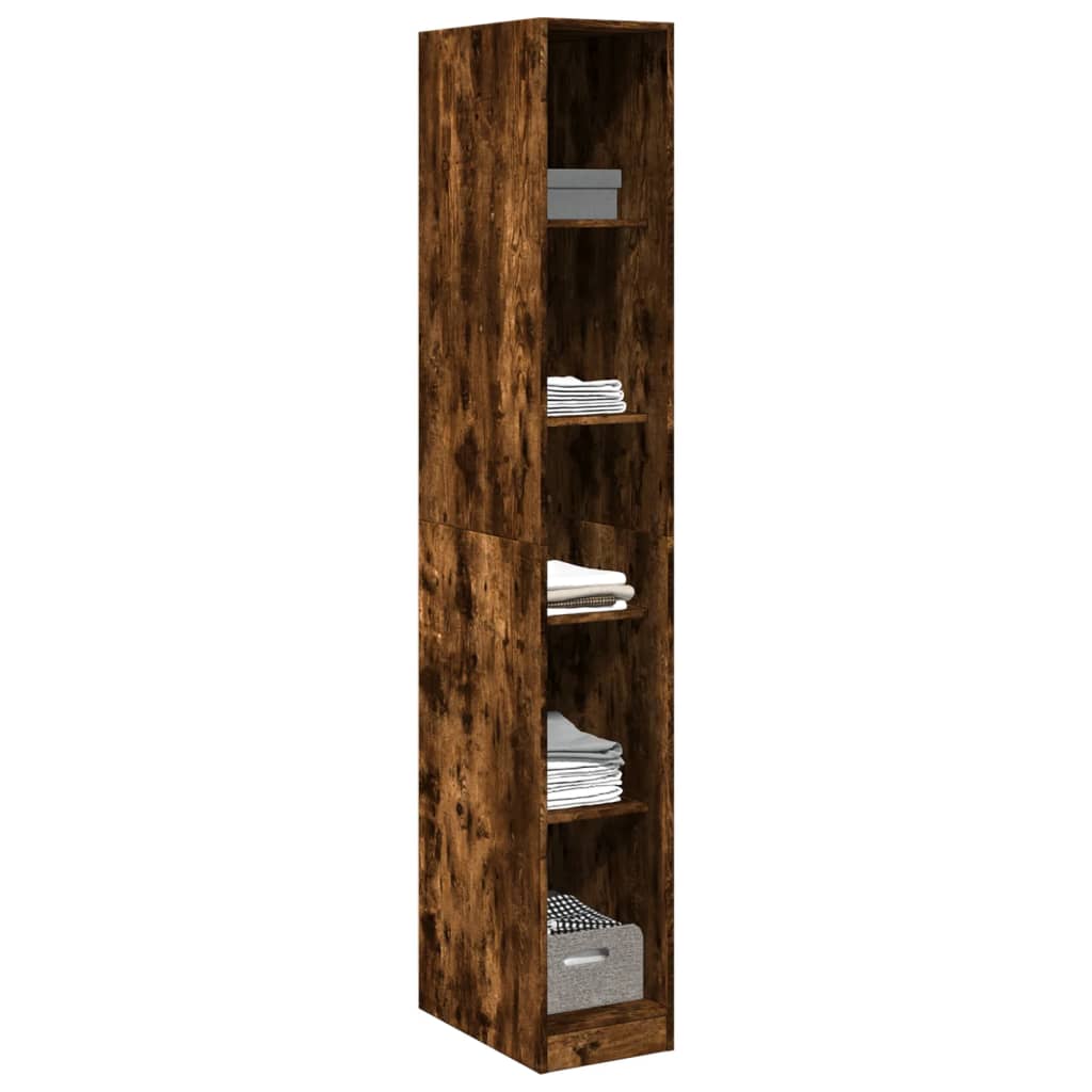 vidaXL Kledingkast 30x50x200 cm bewerkt hout gerookt eikenkleurig afbeelding