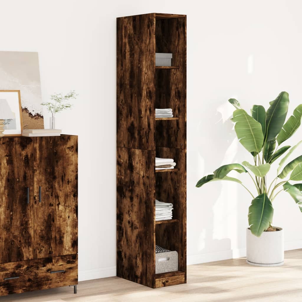 vidaXL Kleiderschrank Räuchereiche 30x50x200 cm Holzwerkstoff