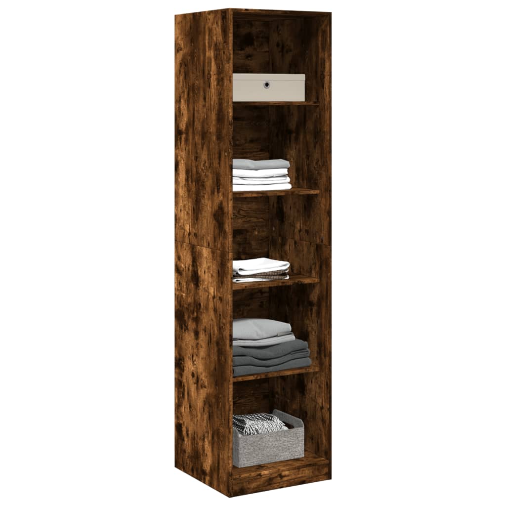 vidaXL Kledingkast 50x50x200 cm bewerkt hout gerookt eikenkleurig afbeelding
