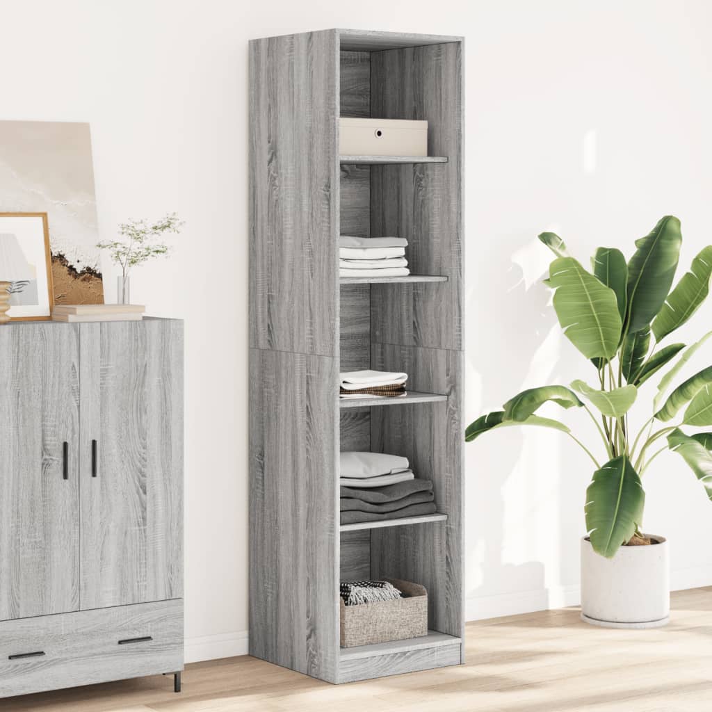 vidaXL Kleiderschrank Grau Sonoma 50x50x200 cm Holzwerkstoff