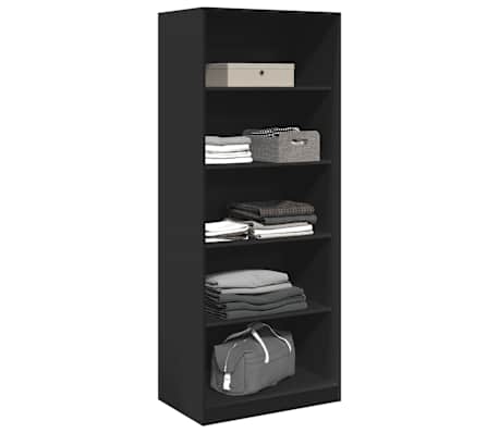 vidaXL Garde-robe noir 80x50x200 cm bois d'ing&eacute;nierie