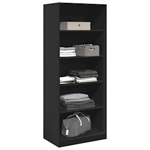 vidaXL Garde-robe noir 80x50x200 cm bois d'ing&eacute;nierie