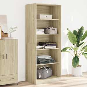 Garderobna omara sonoma hrast 80x50x200 cm inženirski les