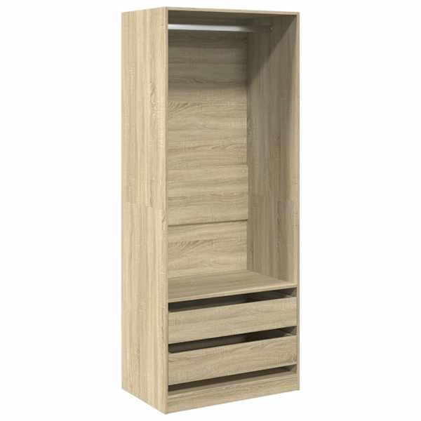 vidaXL riidekapp, Sonoma tamm, 80 x 50 x 200 cm, tehispuit