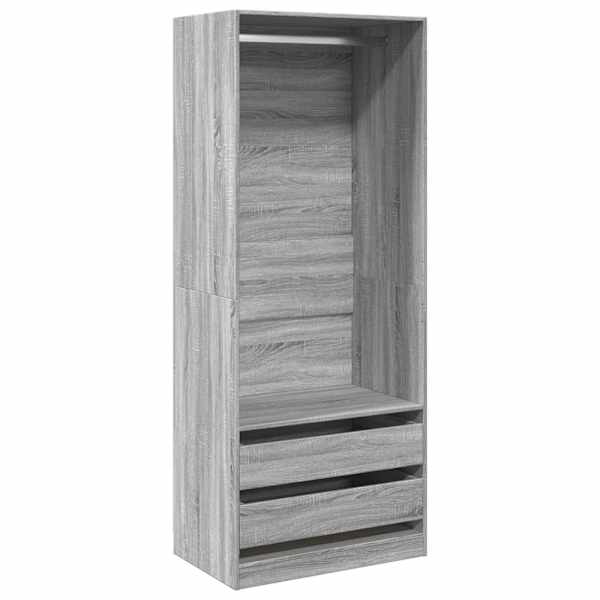 vidaXL riidekapp, hall Sonoma tamm, 80x50x200 cm, tehispuit
