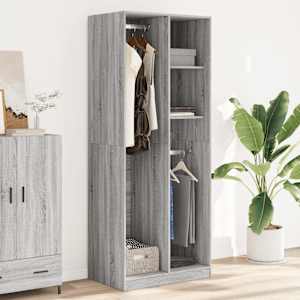 vidaXL Fatask&aacute;pur Gr&aacute;r Sonoma 80x50x200 cm Samsettur Vi&eth;ur