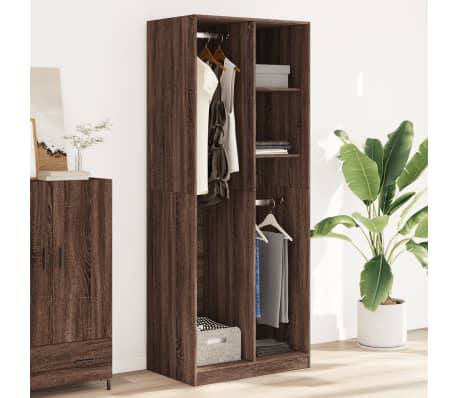 vidaXL Kleiderschrank Braun Eichen-Optik 80x50x200 cm Holzwerkstoff