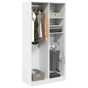 vidaXL garderoob valge 100 x 50 x 200 cm tehispuit