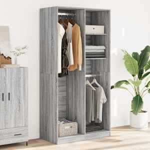 vidaXL Armadio Grigio Sonoma 100x50x200 cm in Legno Multistrato