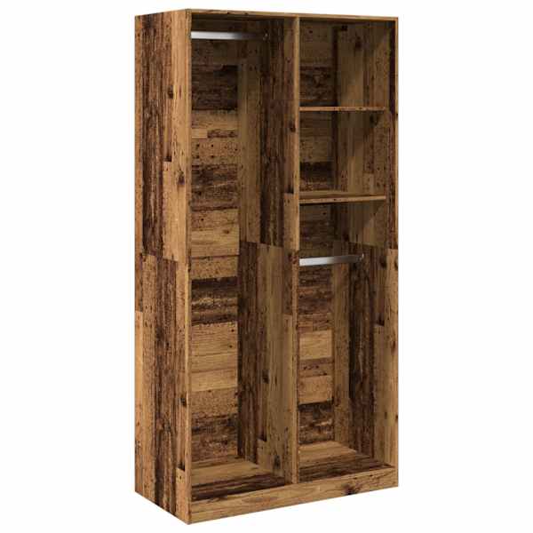 vidaXL garderoob vana puit 100 x 50 x 200 cm tehispuit