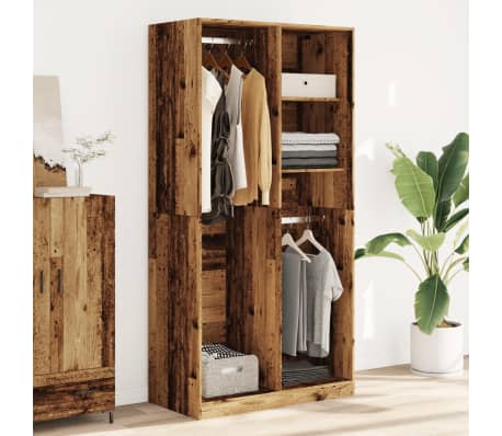 vidaXL Armadio Legno Antico 100x50x200 cm in Legno Multistrato