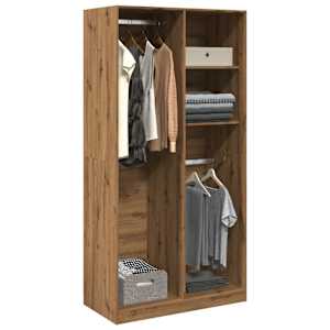 Garderobna omara artisan hrast 100x50x200 cm inženirski les