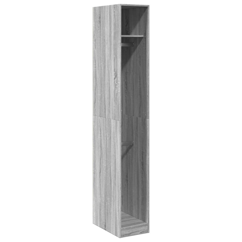 Thumbnail - vidaXL Kleiderschrank Grau Sonoma 30x50x200 cm Holzwerkstoff