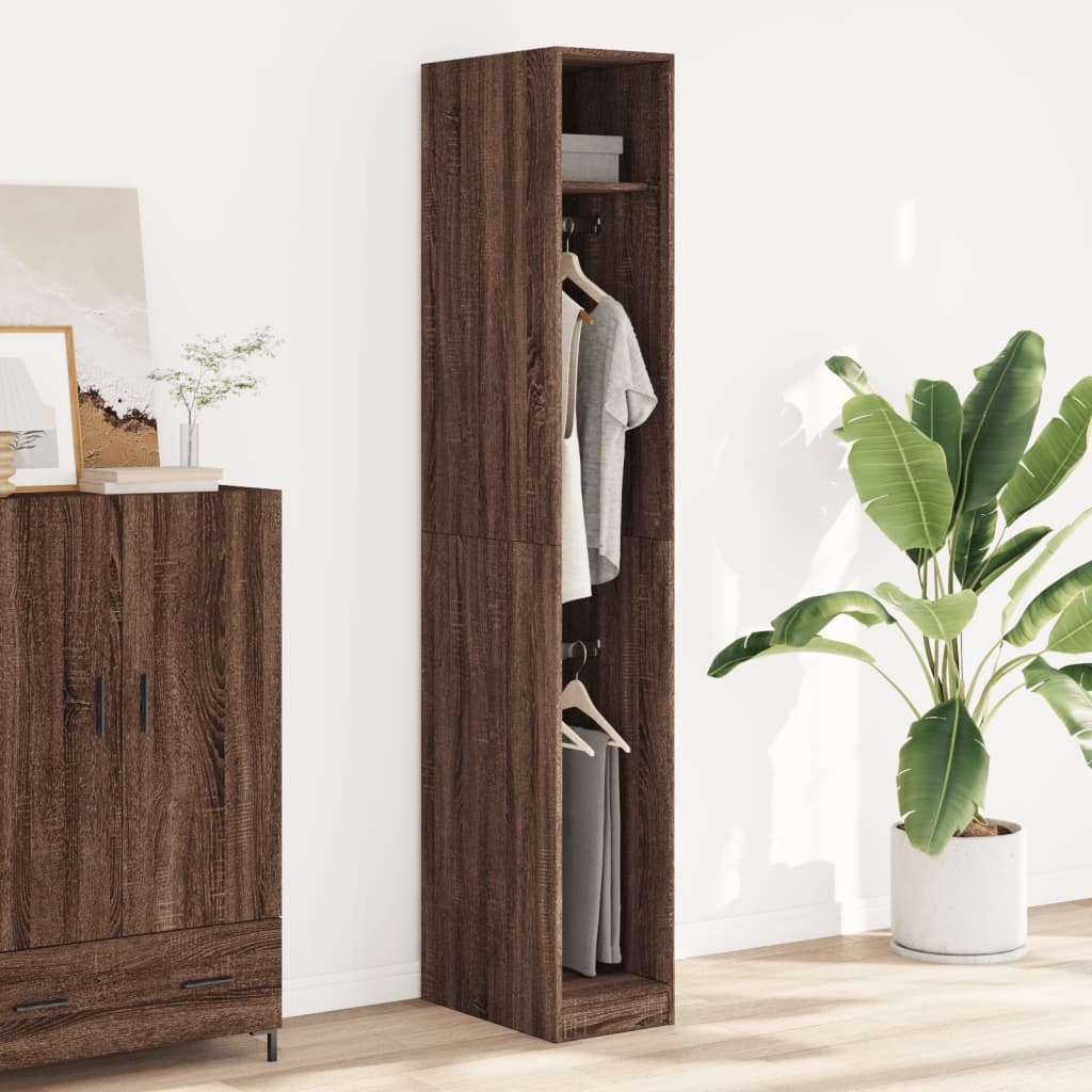 vidaXL Garde-robe chêne marron 30x50x200 cm bois d'ingénierie