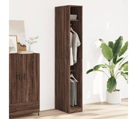 vidaXL Garde-robe chêne marron 30x50x200 cm bois d'ingénierie