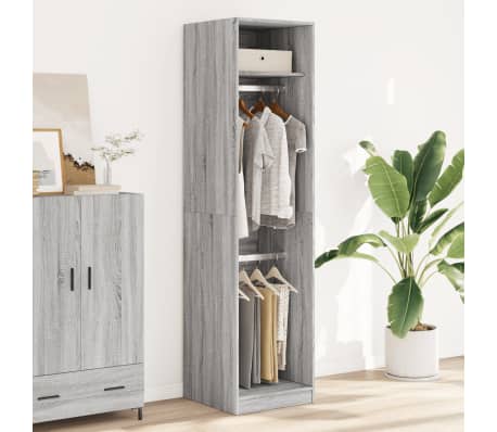 vidaXL Kleiderschrank Grau Sonoma 50x50x200 cm Holzwerkstoff