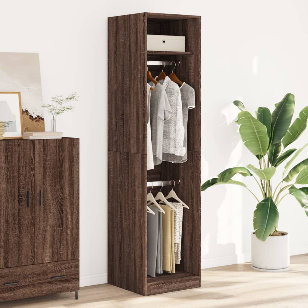 vidaXL Garde-robe chêne marron 50x50x200 cm bois d'ingénierie