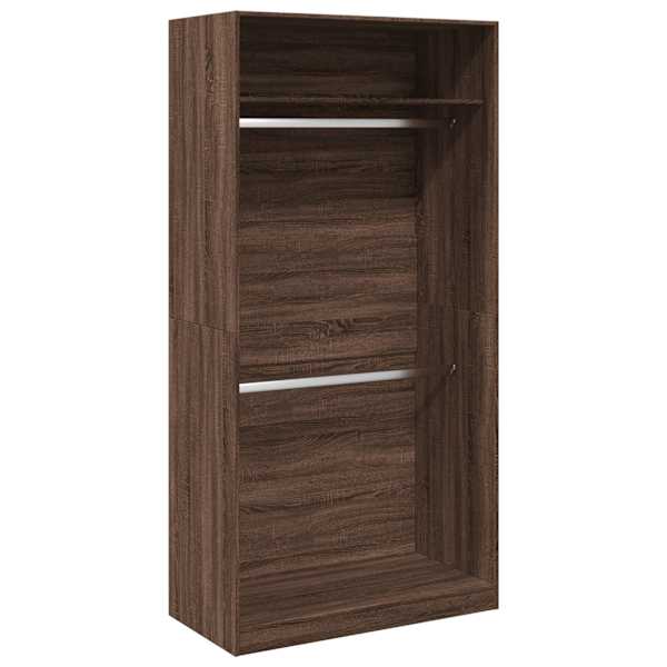 vidaXL riidekapp, pruun tamm, 100 x 50 x 200 cm, tehispuit