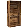 vidaXL garderoob vana puit 100 x 50 x 200 cm tehispuit
