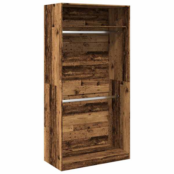 vidaXL garderoob vana puit 100 x 50 x 200 cm tehispuit