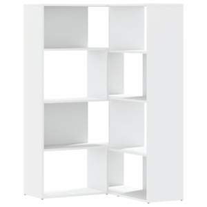 vidaXL 4-korruseline raamaturiiul valge 85x85x140 cm tehispuit
