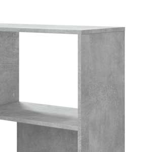 Rohová knihovna 4patrová betonově šedá 85x85x140 cm kompozit - obrázek 8