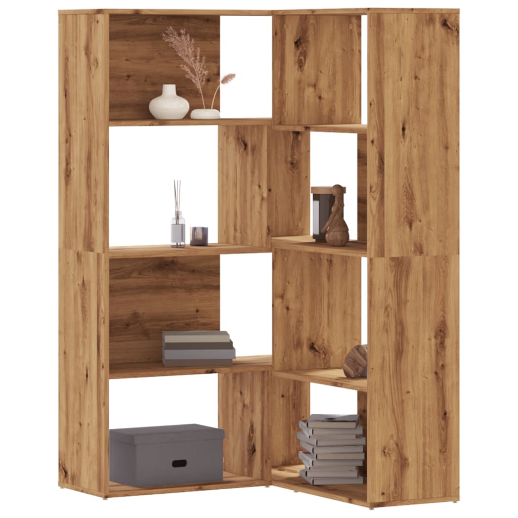 vidaXL Bibliotecă 4 nivel stejar artizanal 85x85x140 cm lemn prelucrat