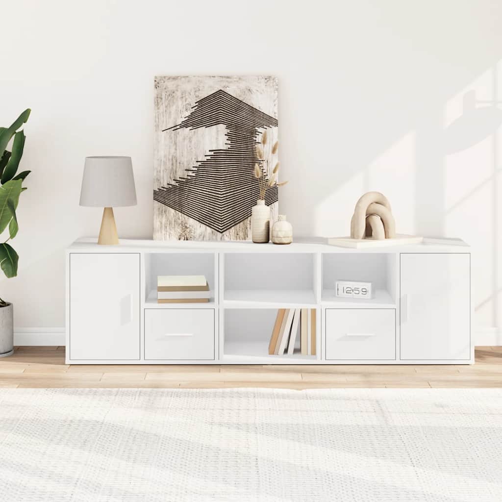 vidaXL fehér szerelt fa sarokszekrény 160 x 40 x 45 cm